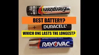 Best Battery That Lasts Longest Rayovac vs Duracell vs Energizer Triple A AAA [upl. by Ahsiled546]