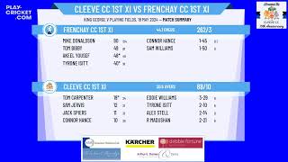 Cleeve CC 1st XI v Frenchay CC 1st XI [upl. by Latsyrcal489]