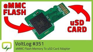 eMMC WFBGA153 Flash Memory To microSD Card Adapter  Voltlog 351 [upl. by Linders]