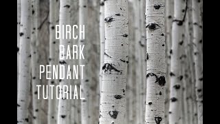 Birch Bark Pendant Tutorial [upl. by Retla682]