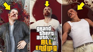 GTA 5  All 5 Endings A B C amp Secret [upl. by Haskins]