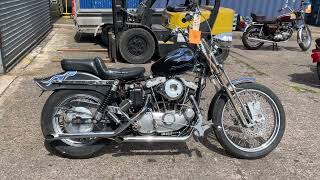 1971 Harley Davidson 1000cc Ironhead Sportster XLCH Kick Start only RefD984 [upl. by Annawad]