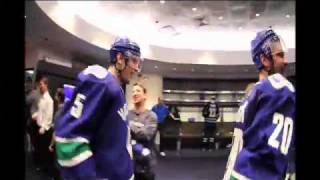 The Canucks celebrating their Game 7 win against the Blackhawks [upl. by Medwin]