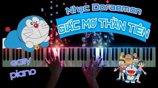 GIẤC MƠ THẦN TIÊN nhạc phim Đô rê mon II Make My Dreams Come True Doraemon  Easy Piano [upl. by Ecinej]