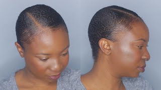 How To Sleek Down Short Hair  TWA Hairstyles [upl. by Orran121]