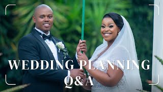 QampA Wedding Planning  Finances  Suppliers  Tips amp Tricks  Couple  South African YouTuber [upl. by Nahk157]