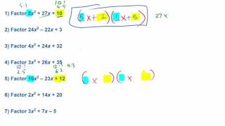 Factoring Trinomials Guess and Check Method [upl. by Yelssew]