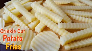 Crinkle Cut Fries  How to make Crinkle Cut Potato Chips  Potato Fries [upl. by Powe]