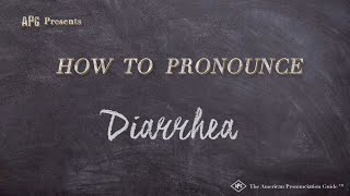 How to Pronounce Diarrhea Real Life Examples [upl. by Chemaram]