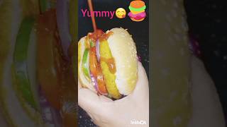 youtubeshorts viralshorts how to make vegan burger🍔😋 [upl. by Nohsid324]