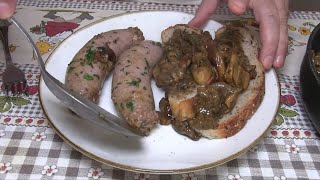 Salsiccia e Funghi con Pane Cafone o Polenta [upl. by Yendroc]