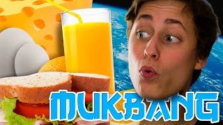 Världens äckligaste frukost mukbang [upl. by Enyledam]