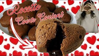 RECETTE COEUR COULANT CHOCOLAT St VALENTIN [upl. by Goodyear]