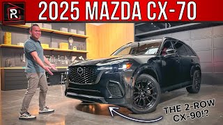 The 2025 Mazda CX70 Is A Sizable Electrified 2Row SUV With A Bold amp Edgy Vibe [upl. by Anrat]