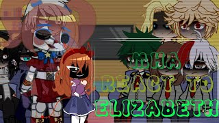 •MHA REACT TO AFTONS•  Elizabeth afton  part 1  fnaf  mha  my au [upl. by Zane]