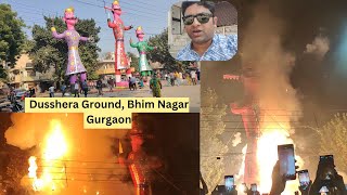 Dussehra Festival 2024 Ravan Dahan Bhim Nagar Gurgaon Etna Bada Ravan [upl. by Kletter]