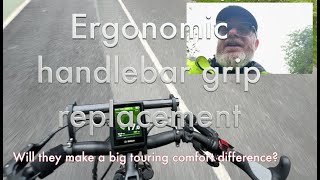 Cycle touring comfort  ergonomic grips for handlebars are easy to fit [upl. by Erreit]