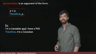 Logical Argument Forms Generalizations Specialization Contradiction [upl. by Anirod]