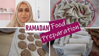 Ramadan Food Preparation with Recipes  Samosas Kebabs Spring Rolls  Bulk Ramadan Prep  Shamsa [upl. by Lefkowitz]