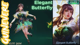 Guinevere Elegant Butterfly Elite Skin MLBB Skin Effects 4K UHD  Slow Motion Showcase [upl. by Anrat]