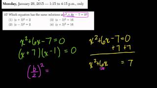 Algebra 1 Regents January 2015 17 [upl. by Stu498]