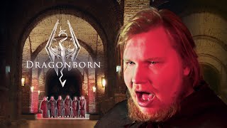 Skyrim  Dragonborn A Cappella Cover in a Big Echo Stone Chamber By Munx [upl. by Sacrod]