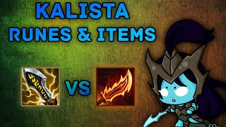 KALISTA RUNES amp ITEMS EXPLAINED  S14 guide [upl. by Esirtal]