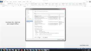 Fix Microsoft Office 20072013 Word Disable Addins [upl. by Amis]