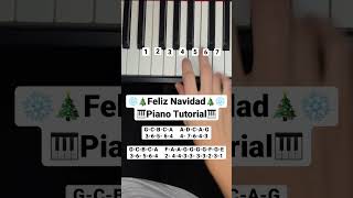 FELIZ NAVIDAD 🎶🎄 Piano Tutorial 🎹 [upl. by Marela768]