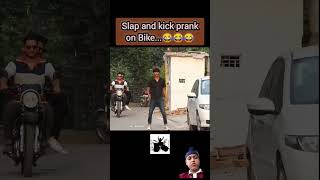 Slap and kick prank on bike [upl. by Gerard149]