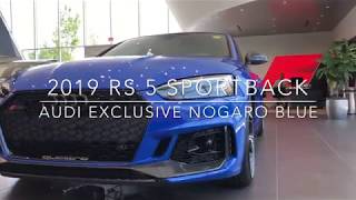 ULTRA RARE RS5 Audi Exclusive Nogaro Blue RS5 sportback walkaround [upl. by Drye175]