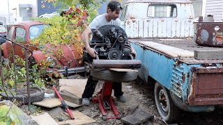 First Start in 50 Years  Old Truck  56 Vw Single Cab  Seized Engine [upl. by Marrin]