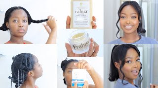 Luxury Relaxed Hair Wash Day with Mizani Christophe Robin amp Rahua [upl. by Aitselec]