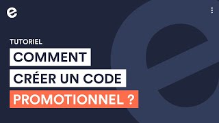 Comment créer un code promotionnel   Tutoriels emonsite [upl. by Aner206]