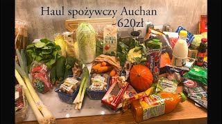 Haul zakupowy spożywczy AUCHAN 620złJadłospis dla rodzinki 21 Listopad [upl. by Ahsoyem]