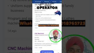 CNC Operator Work Visa Australia Apply Soon [upl. by Tirrag]