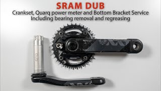 SRAM DUB Quarq crank amp bottom bracket service for beginners Plus BB bearing removal and regreasing [upl. by Mckee774]