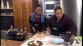 Recipes Souped up Soup Vegetable and chickpea tagine and carrot fritters 7 July 2014 [upl. by Rusel]