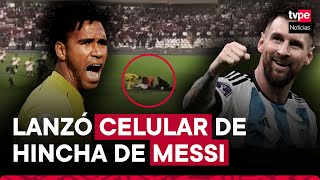 Perú vs Argentina Pedro Gallese lanzó celular de hincha que buscaba selfie con Lionel Messi [upl. by Reinal]