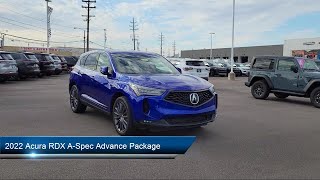 2022 Acura RDX ASpec Advance Package Sport Utility Cleveland Brunswick Parma Medina North Olmst [upl. by Warren]