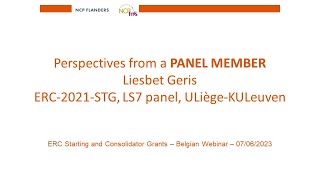 Jun 2023 – Liesbet Geris ERC Starting grants Panel member 2021 call [upl. by Dael]