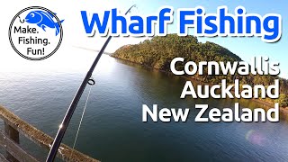 Wharf Fishing at Cornwallis Auckland New Zealand [upl. by Courtnay]