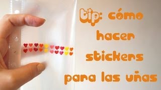 TIP cómo hacer stickers para las uñas [upl. by Oona153]