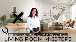 9 Living Room Interior Design Mistakes  What To Do Instead [upl. by Linden]