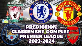 PREDICTION CLASSEMENT PREMIER LEAGUE 2023 – 2024 [upl. by Rumilly]