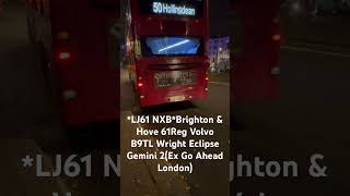 LJ61 NXBBrighton amp Hove 61Reg Volvo B9TL Wright Eclipse Gemini 2Ex Go Ahead London [upl. by Sankaran]