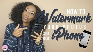 How to Watermark your Photos on an iPhone  CoffeeCreamGirl TechTalk [upl. by Atinahc]