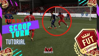 FIFA 21 SCOOP TUTORIAL  HOW TO DO SCOOP TURNS IN FIFA 21  FIFA 21 TUTORIAL [upl. by Ahsram449]