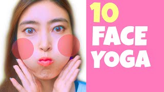 10 Face Yoga Exercises You Must Do Each Morning  Lift Up Your Cheeks Droopy Mouth Corners Jowls [upl. by Martens]