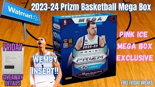 2023 24 Prizm Basketball Mega Box  Wemby Insert  Pink Ice  FRIDAY GIVEAWAY DETAILS [upl. by Sielen]